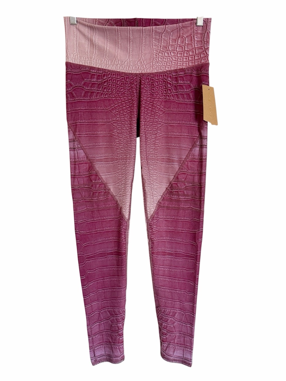 Niyama Sol Slice Mauve Croc Print Yoga Active High Waisted Leggings size XL